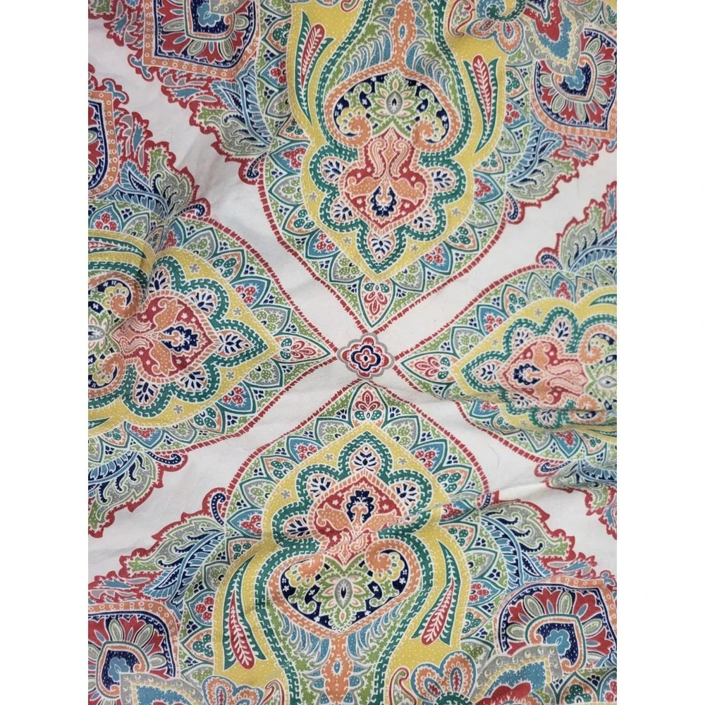 Pottery Barn Penelope Duvet Cover  Multi Color Queen Medallion Paisley